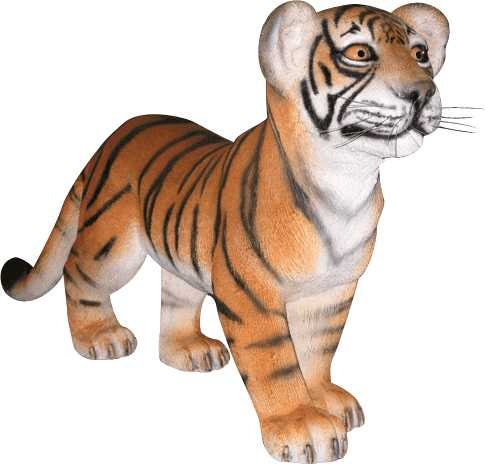 Hi-Line Gift Sitting White Tiger CUB Statue