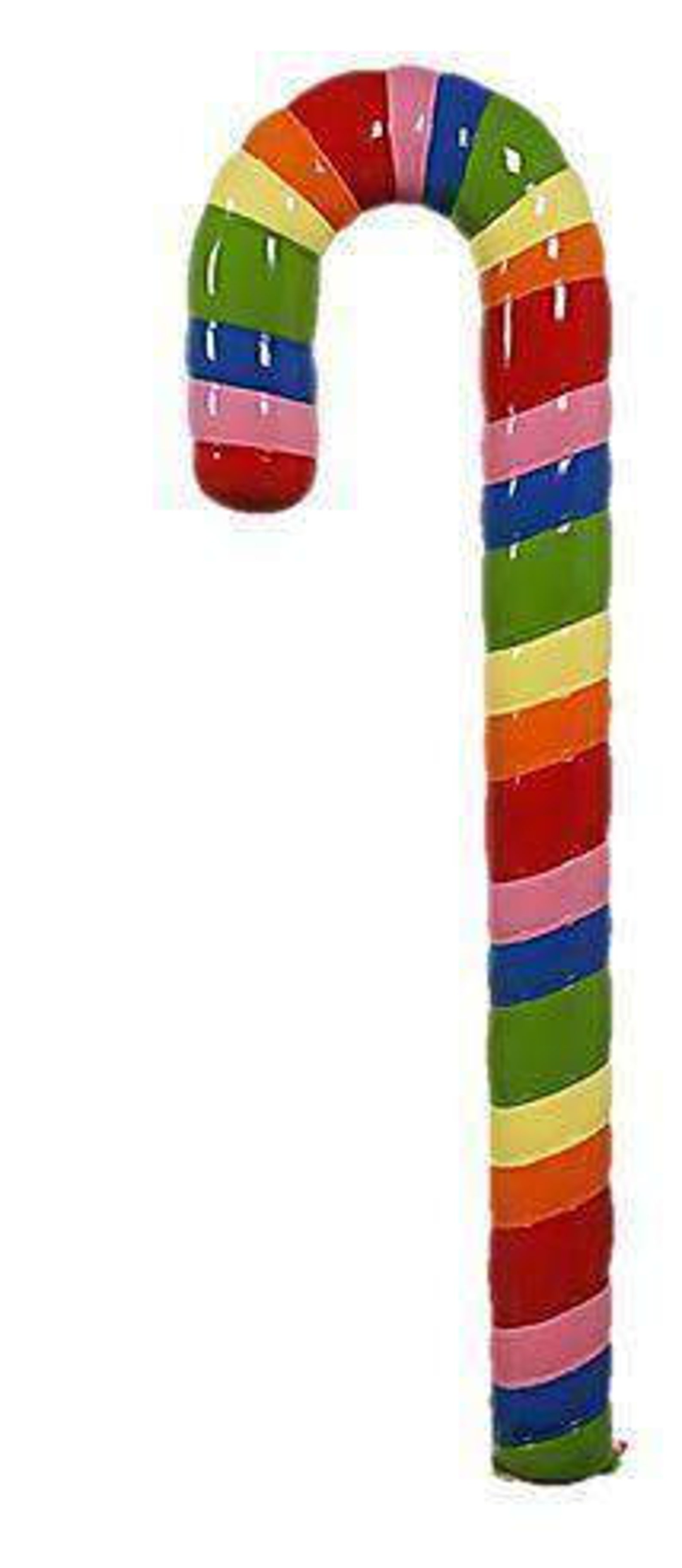 Candy Cane 4 ft Rainbow Over Sized Resin Prop Decor Statue Etsy