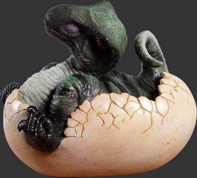TRex Dinosaur Egg Hatching Life Size Statue Etsy