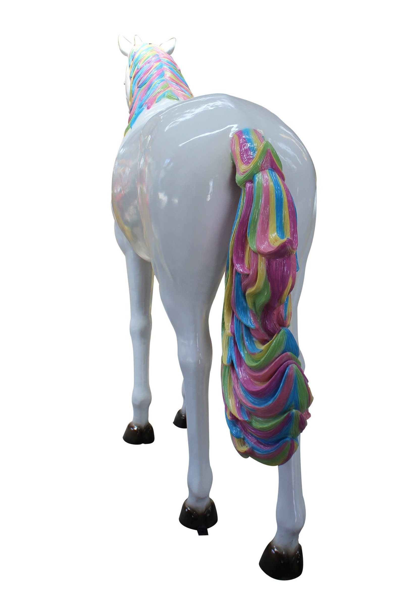 Rainbow Unicorn Life Size Statue Etsy