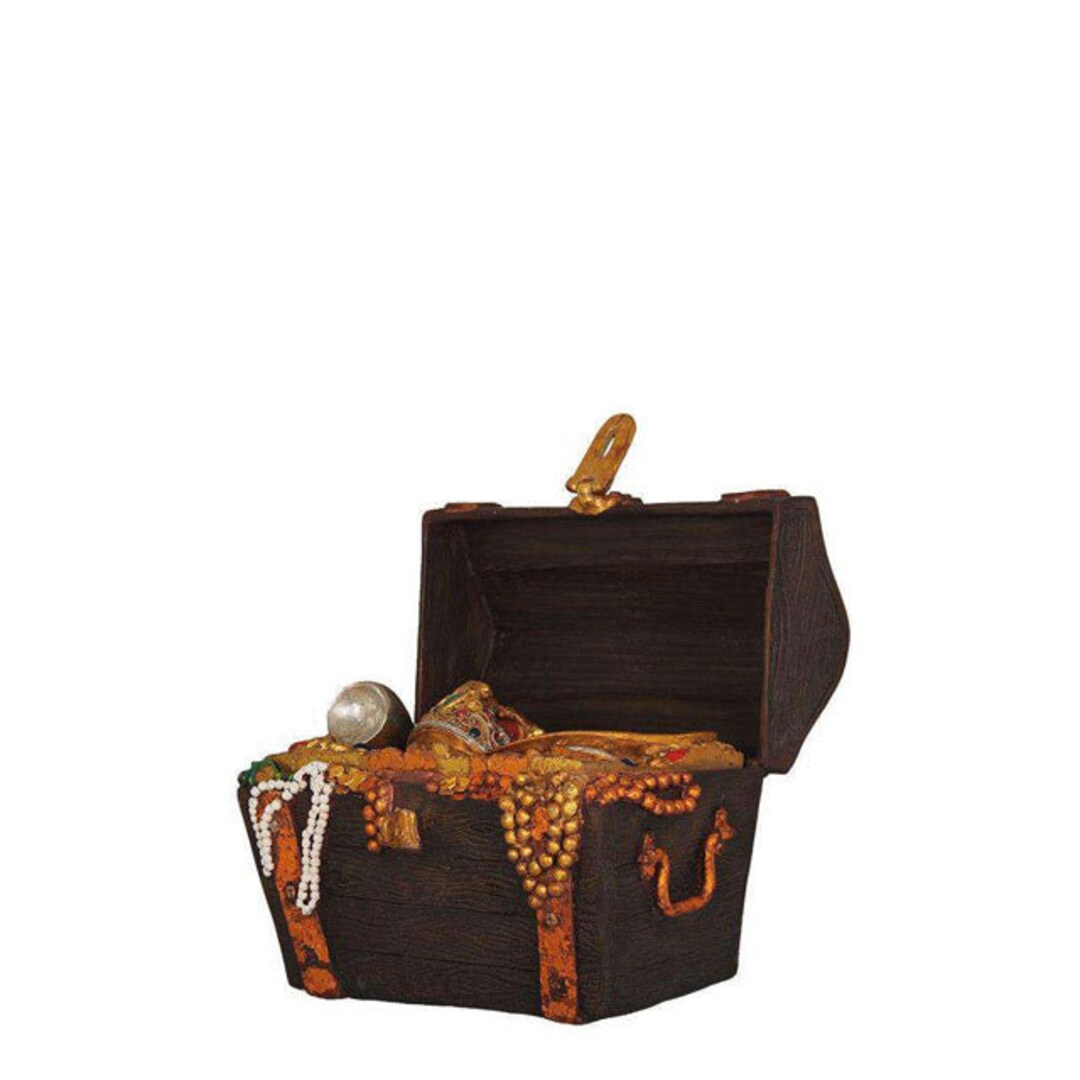 Small Open Treasure Chest Life Size Statue Etsy