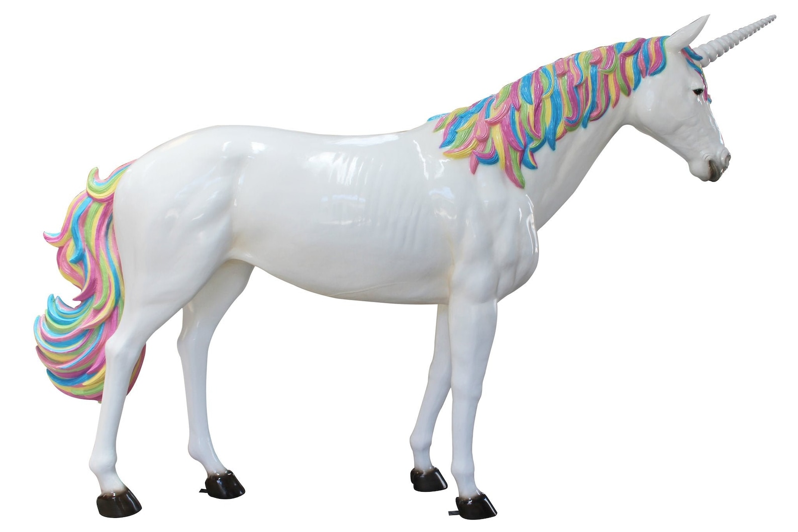 Rainbow Unicorn Life Size Statue Etsy