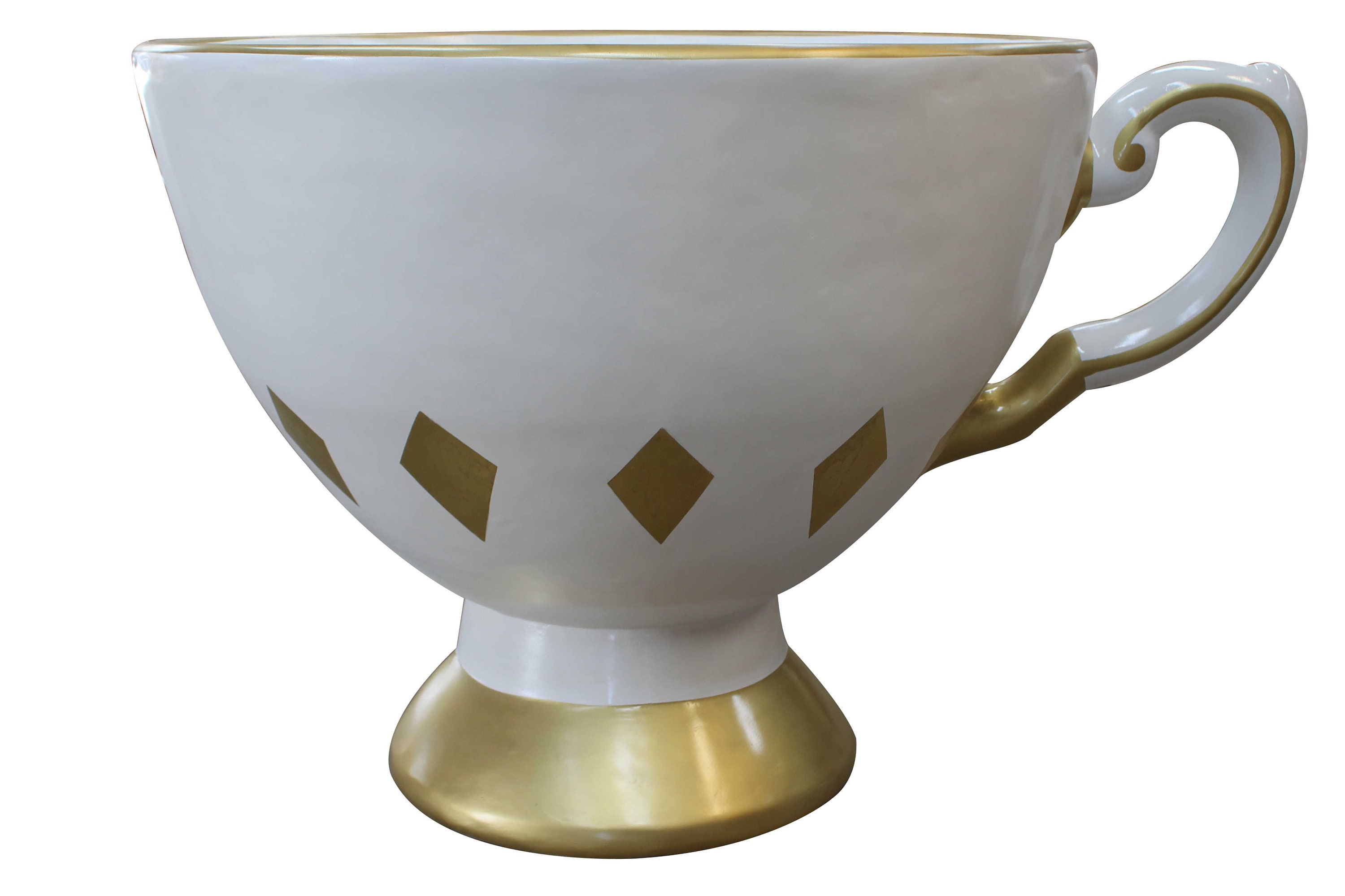 Tea Cup 51 W Giant White Over Sized Prop Resin Statue Etsy