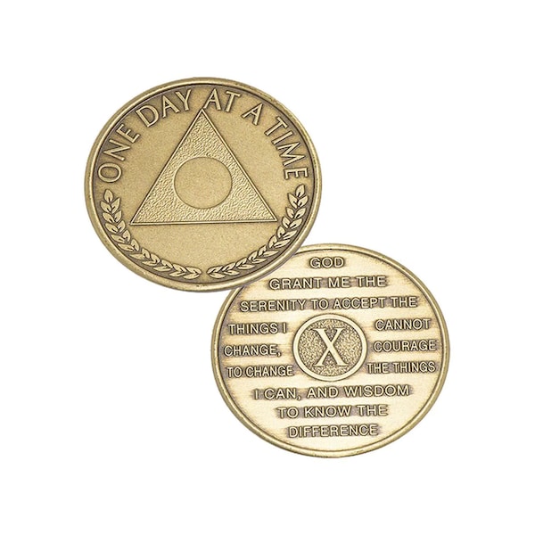 Al-Anon Bronze Medallion (24 Hours - 50 Years) | Alanon Recovery Chip, AFG Token, Al-Anon Anniversary Coin, Birthday,