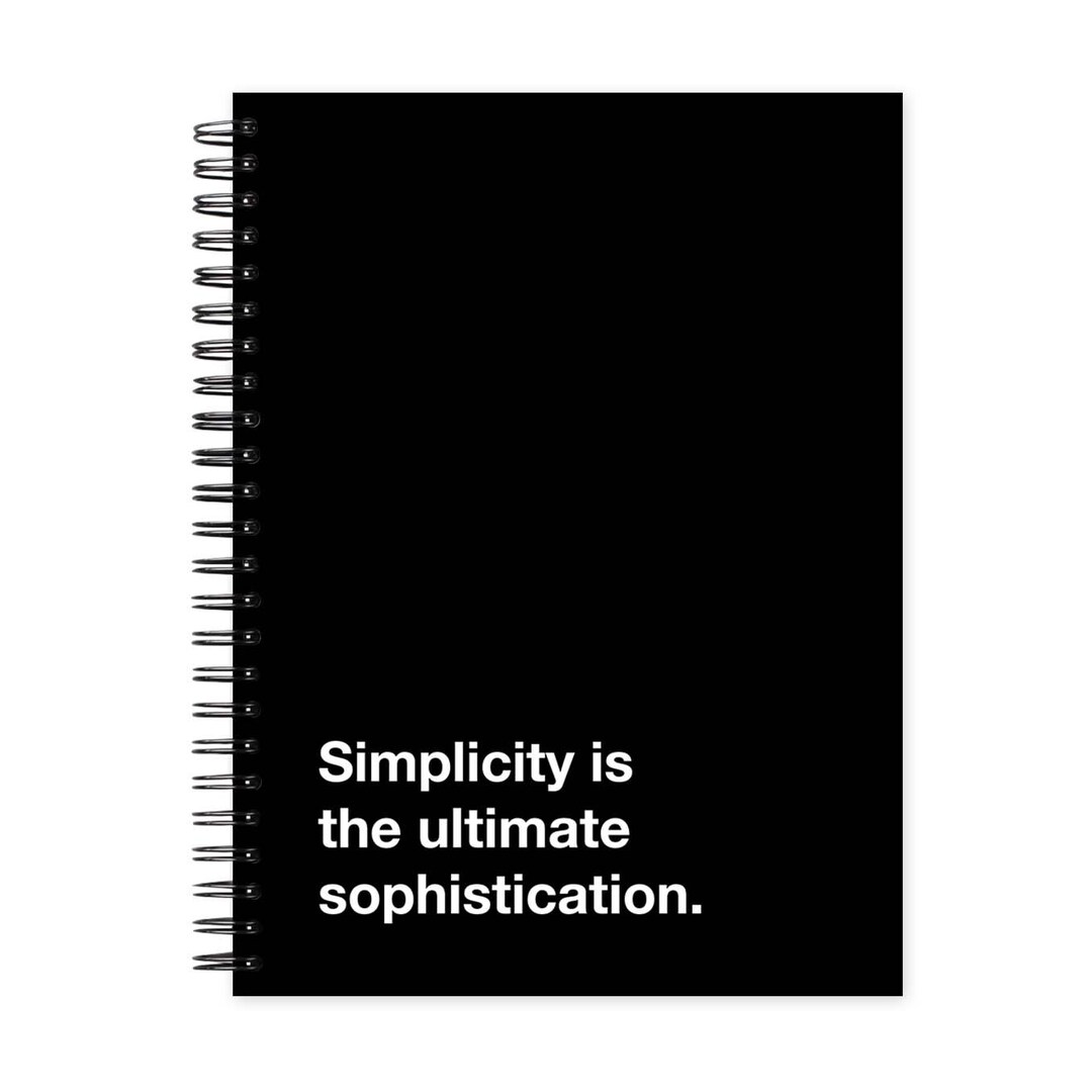 Simplicity is the Ultimate Sophistication A5 Dot Grid Notebook Dotted ...