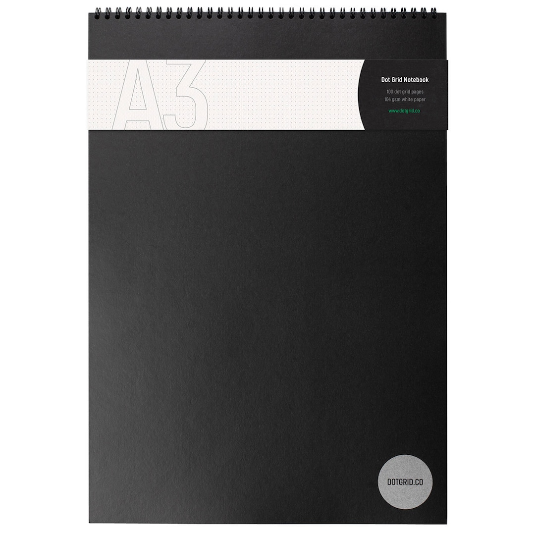 A3 Dot Grid Notebook With White Pages | Dotted Notepad | UX Design ...