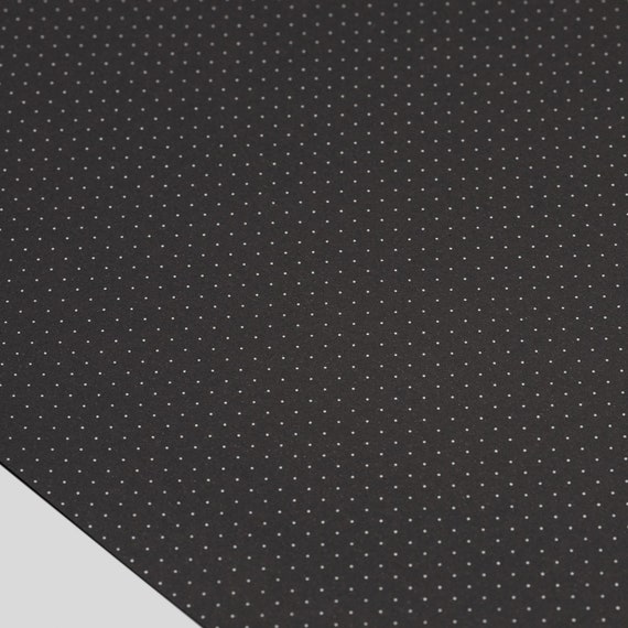 Black Paper Dot Grid: Simple Black Notebook With Black Pages
