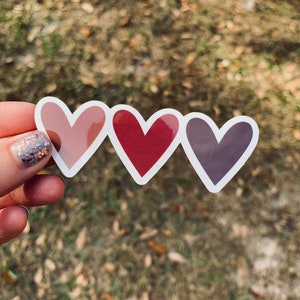 Three Hearts Sticker
