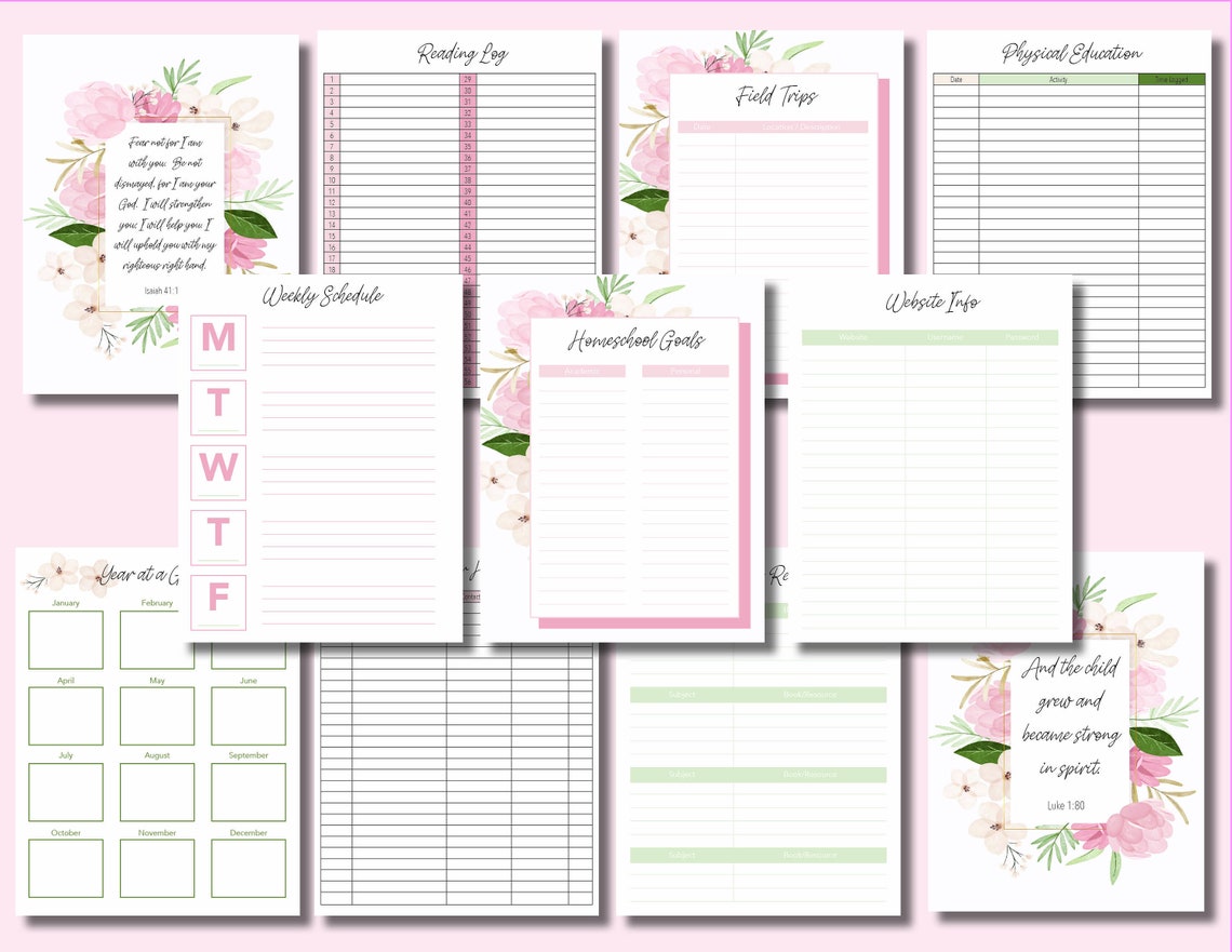 Printable Homeschool Planner 2023-2024 - Etsy