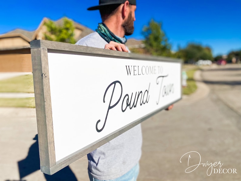 to Pound Town Sign to Pound Town Funny Etsy