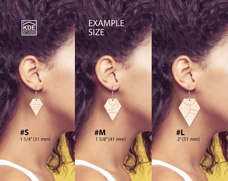 5 pairs Unfinished wood earrings blanks. Laser cut wood Etsy