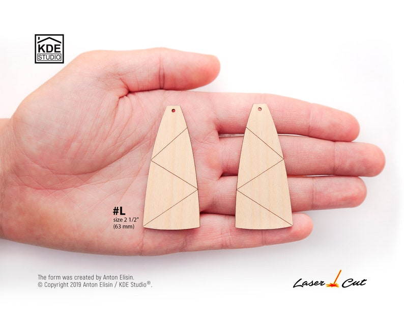 5 Pairs Unfinished Wood Earrings Blanks. Ready to Paint Wood Etsy