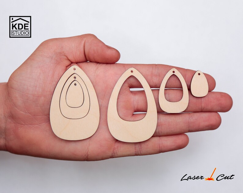 2.5 63mm Unfinished Wooden Earrings Blank Cutouts. Etsy