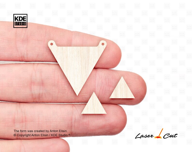 5 sets Unfinished earring blanks Laser triangle earrings cutout Unfinished triangle wood pendant and pins Jewelry making supplies