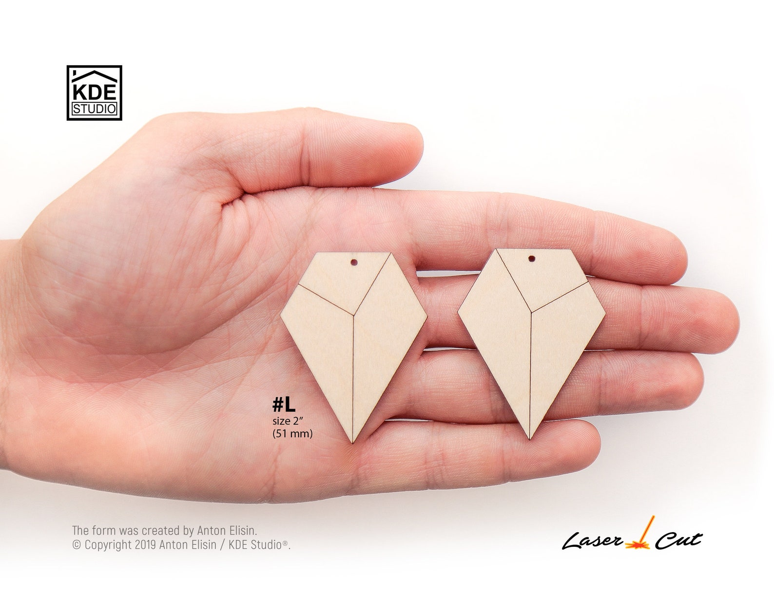 5 pairs / Unfinished wood earrings blanks. Laser cut wood Etsy