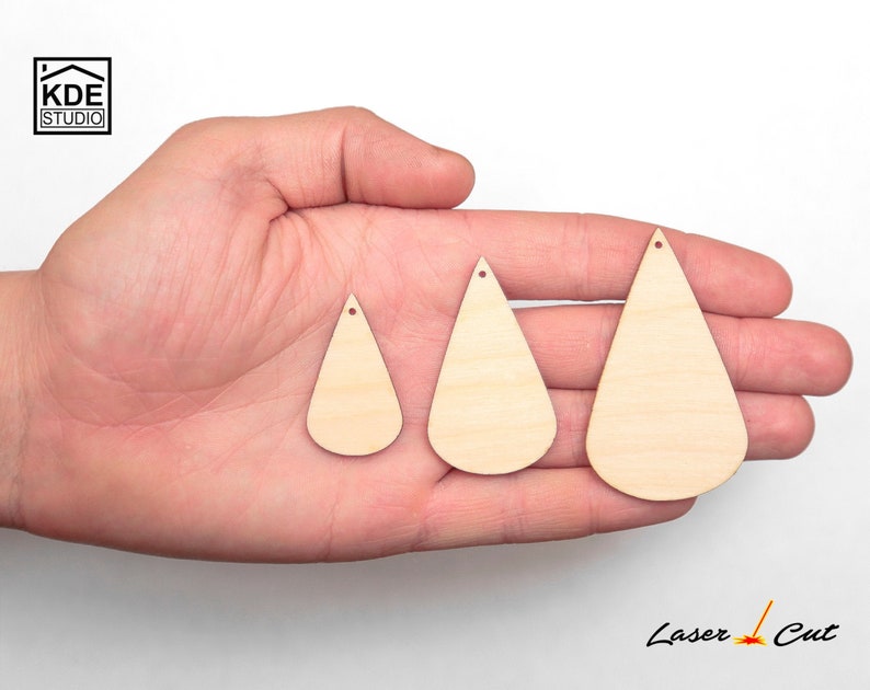 Wood earring blanks. Unfinished wooden earrings. Best selling Etsy