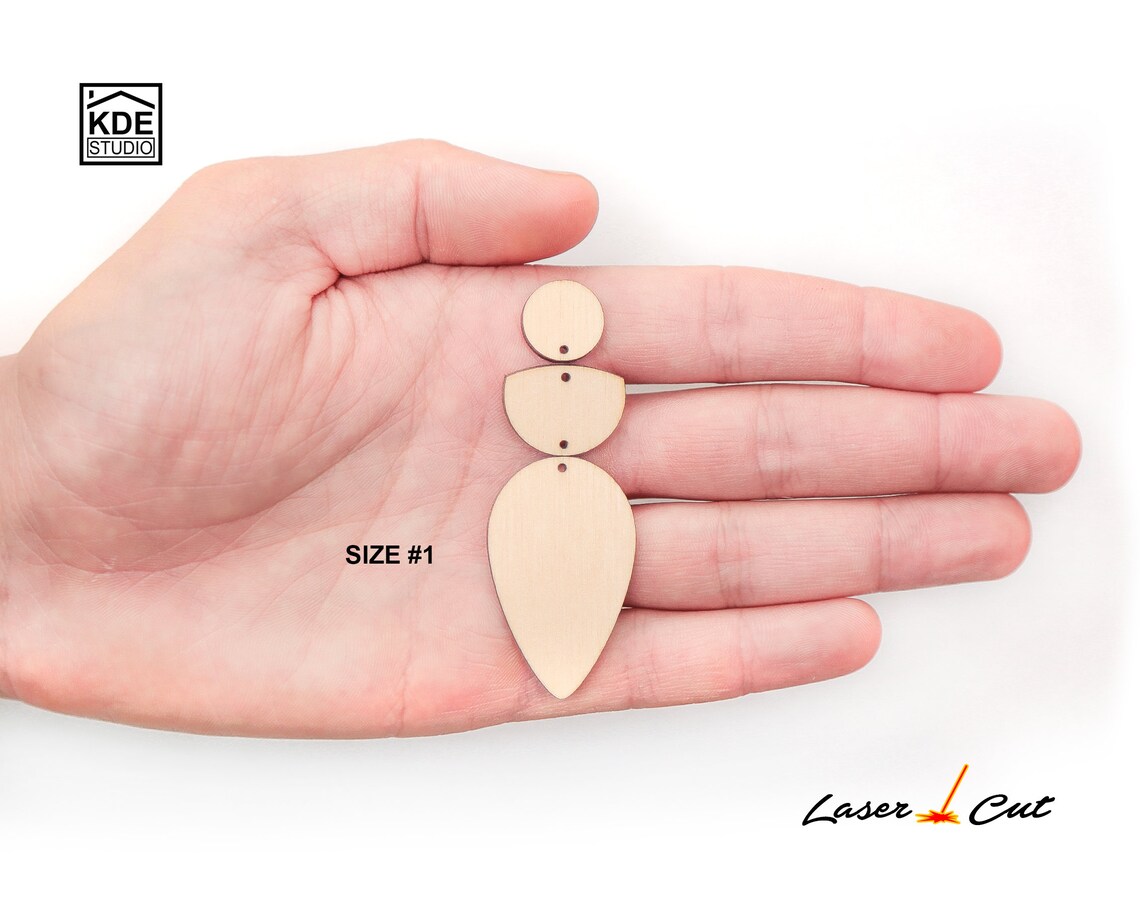 Unfinished wooden earrings blanks. Unfinished wood shapes. Etsy