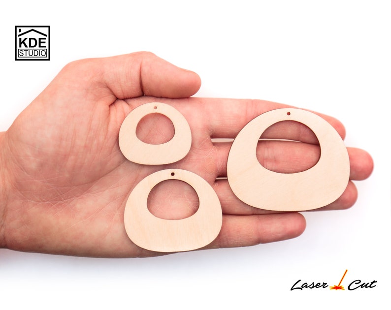 Unfinished Wooden Earrings Blanks. Unfinished Hoop Earring. Etsy