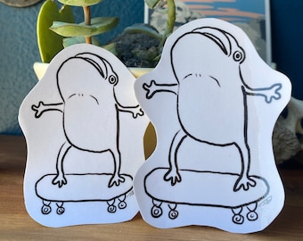 Skater Frog Sticker