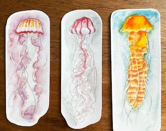 Juego de 3 pegatinas de medusas