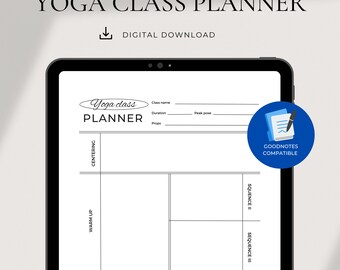 Yoga Class Planner | PDF Download