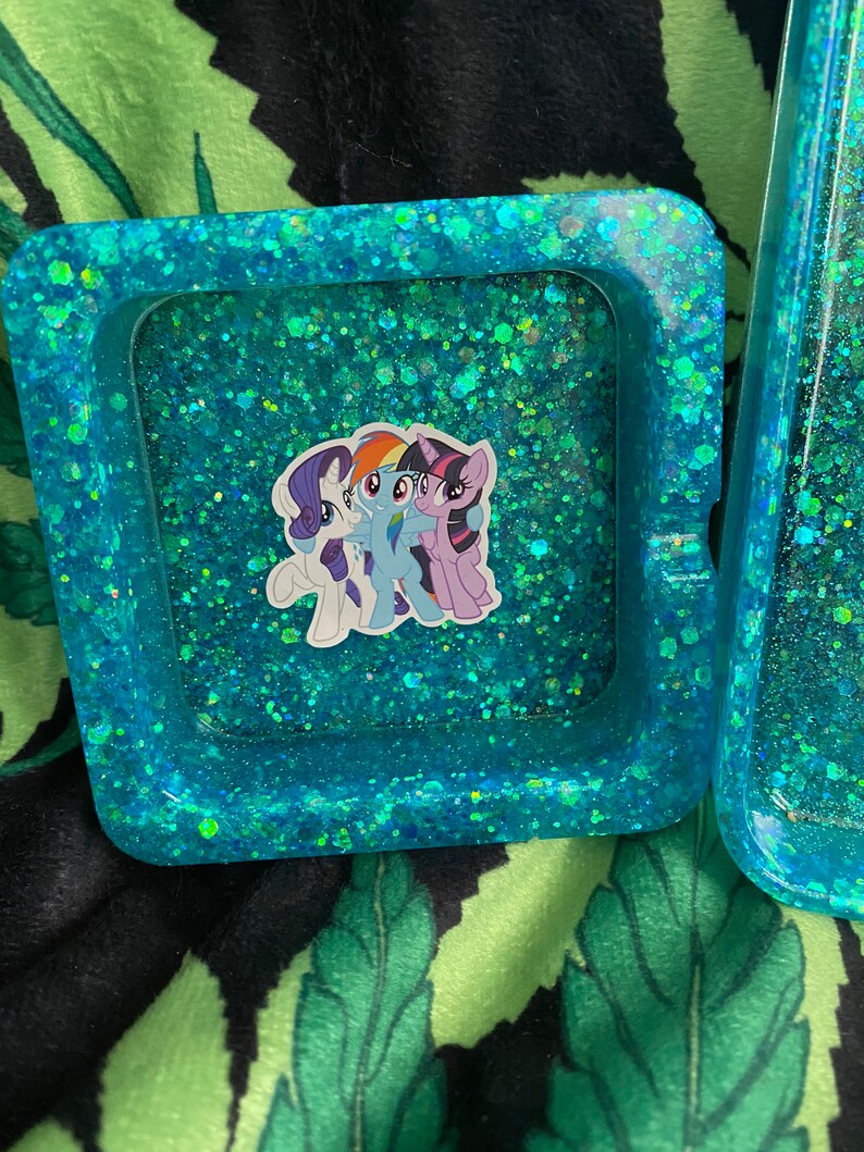 Girly Glitter Rolling Tray Set Little Pony Rolling Tray Set Etsy