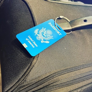 3 7/8&quot; x 2&quot; Anodized Aluminum Luggage Tag