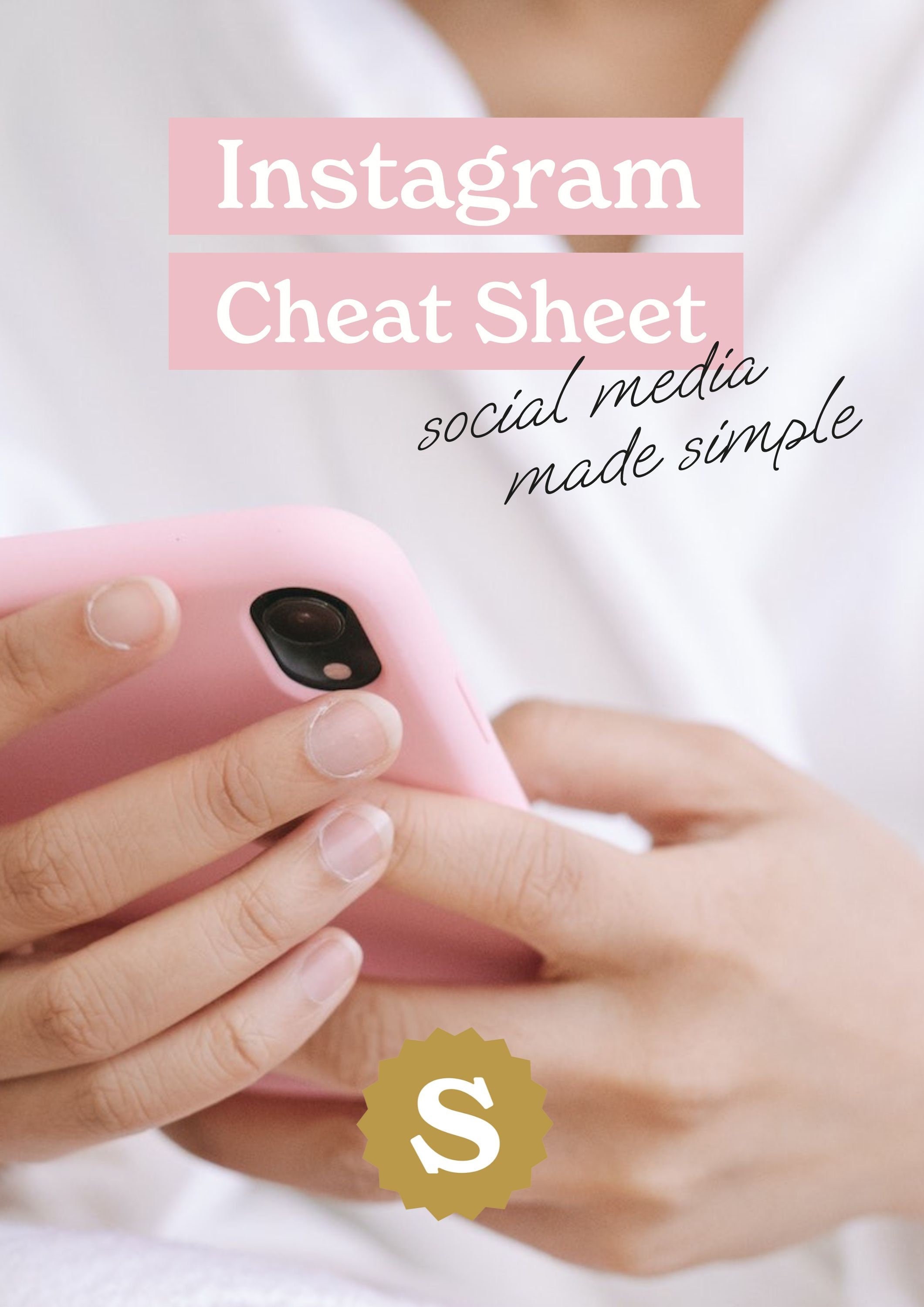 Social Media Instagram Cheat Sheet Tips - Etsy