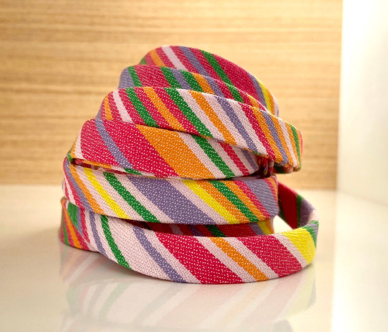 Bias Tape 1/2 Double Fold Pure Woven Silk in Rainbow Stripes Etsy