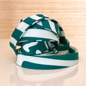 Nastro in sbieco doppia piega verde Zebra da 1/2&quot;.