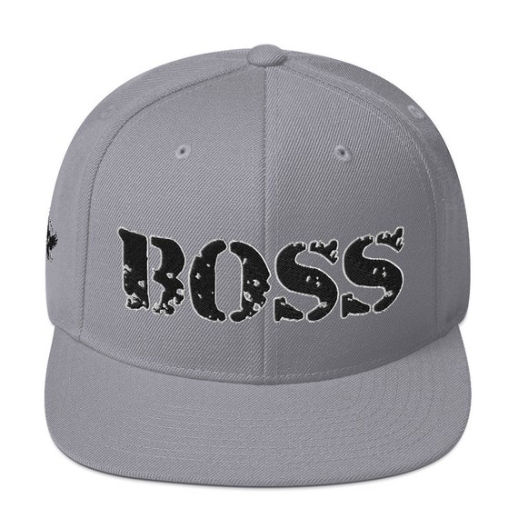 Silver BOSS Snapback Hat -  UK