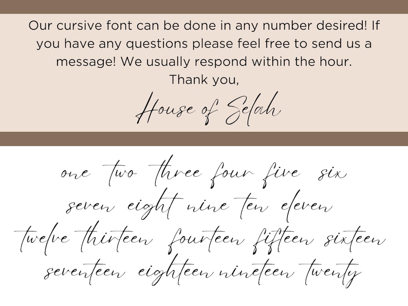 Twenty One In Cursive Travertine Stone Table Numbers: White Acrylic Cursive Font, Modern ...