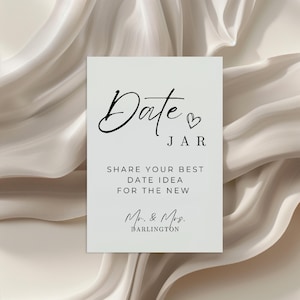 Letrero minimalista con ideas para una cita nocturna, consejos para una cita nocturna en una boda, letrero para una boda, tarjeta para una cita nocturna, tarjeta con ideas modernas para una cita nocturna, plantilla para una cita nocturna