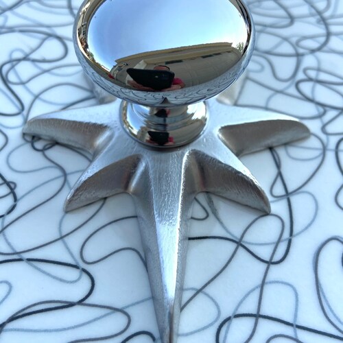 Vintage Atomic Mid Century Starburst Escutcheon and Knob Pull Etsy