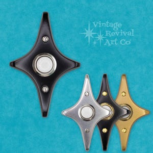 Diamond Star Doorbell Button: Atomic Era Aluminum Door Chime