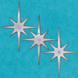 Atomic Starburst Wall Art Large  10 1/2&quot; x 7 3/4 &quot;, atomic age, mcm door hardware, mid century modern decor, vintage home decor