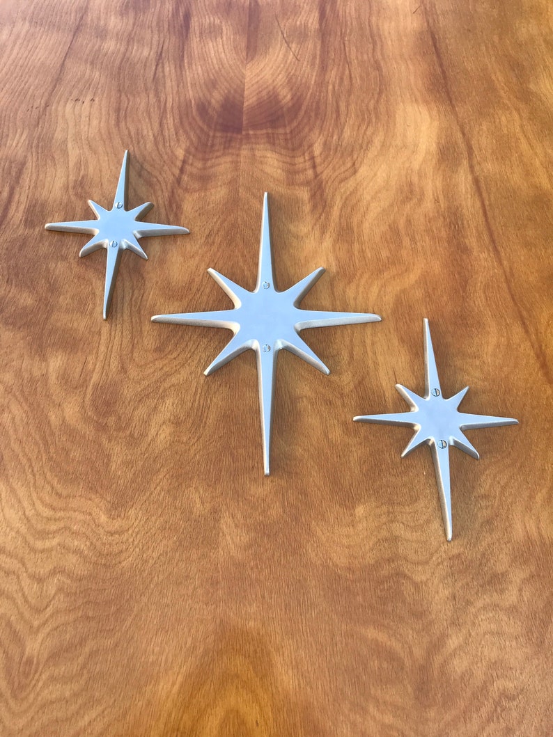 Atomic Starburst Door Trio Large Mid Century MCM Atomic Age 1950/'s