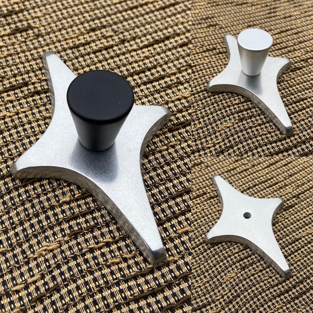 Diamond Star Drawer Pull & Backplate/atomic Starburst Drawer Pull/mid