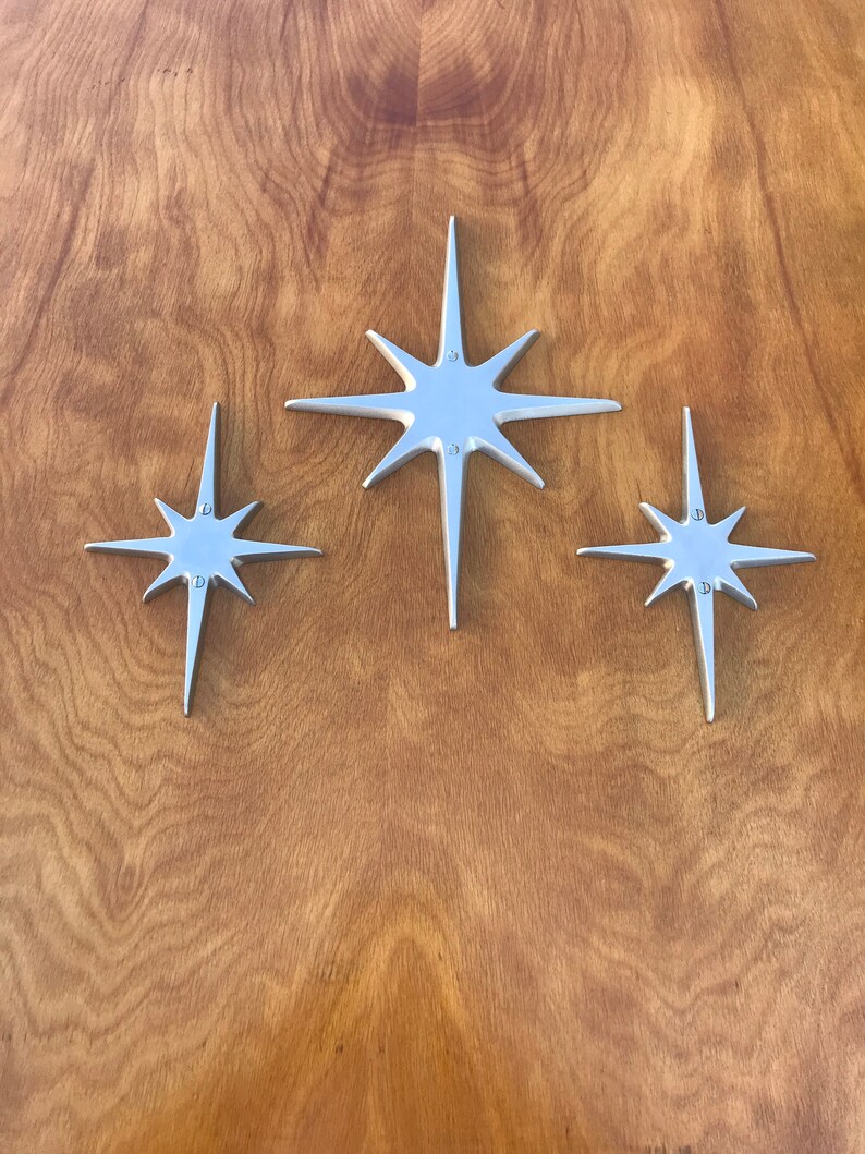 Atomic Starburst Door Trio Large Mid Century MCM Atomic Age 1950/'s