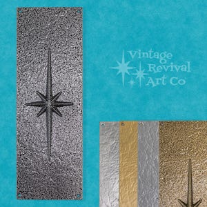 Starburst Aluminum Door Push Plate: Mid-Century Modern Decor
