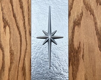 Starburst Door Push Plate, Midcentury, MCM, push plate for door, vintage push plate, decorative door knob plates, door push plate