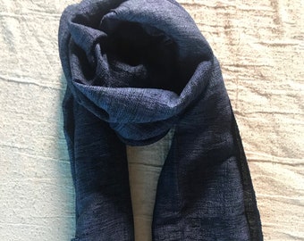 100% Organic Raw Silk Shawls- Anthracite