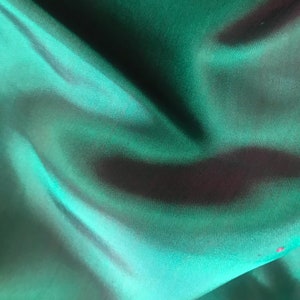 PURE SILK FABRIC by yard- Bottle Green