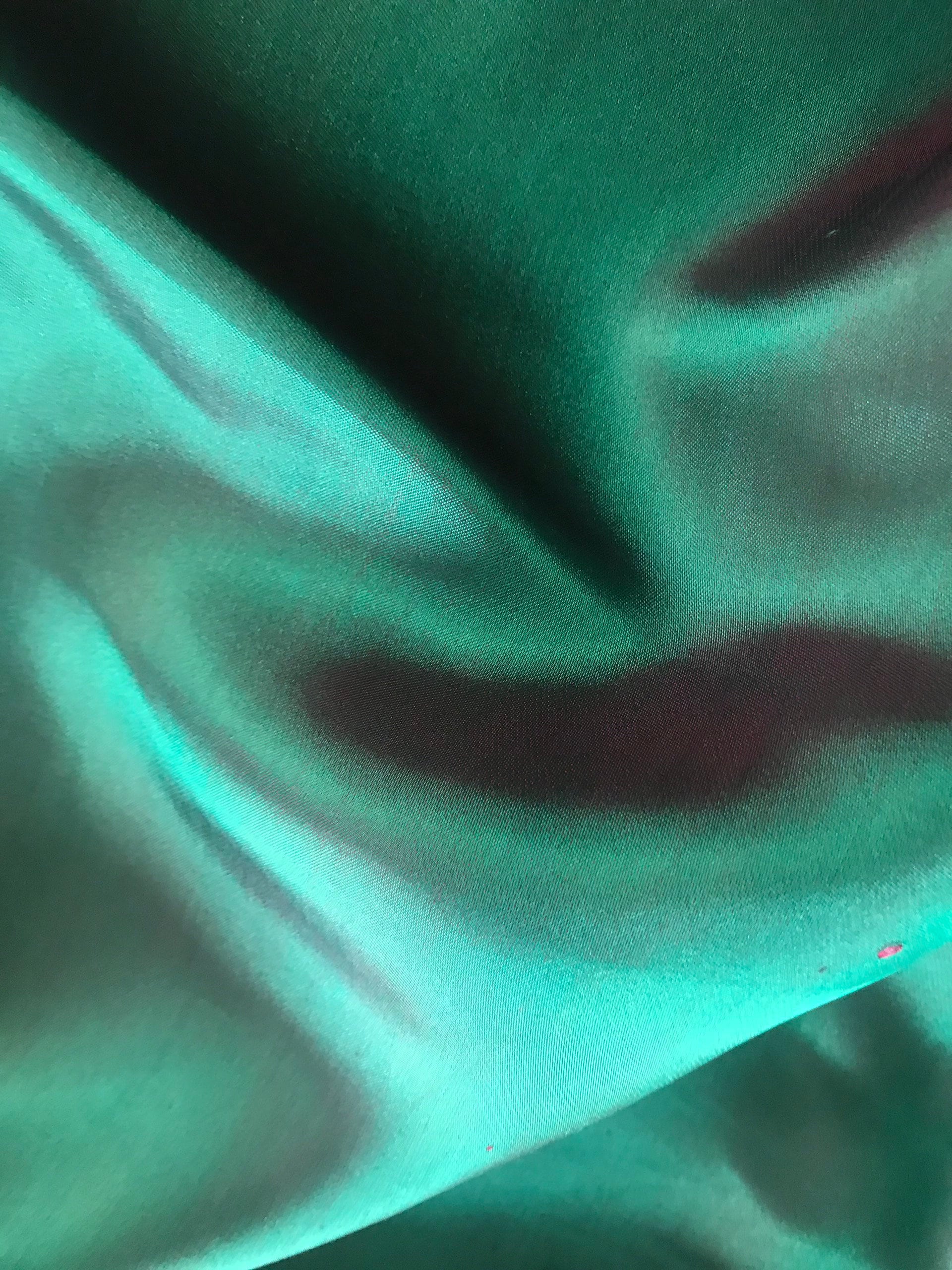 Bottle Green Spun Silk Fabric