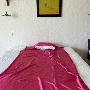 Sac de couchage en soie – 100 % soie de mûrier (47 x 98 po., simple)