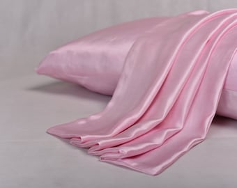 Mulberry Silk Pillowcase - Pink, 25 Momme, Standard Size