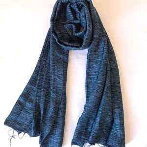 100% Organic Raw Silk Shawls- Light Blue