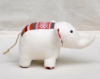 Handmade toy- soft toy elephant- stuffed animal- knitted elephant- Softie Elephant Toy- Edie the Elephant