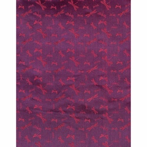 PURE SILK FABRIC by yard- Dragonfly design