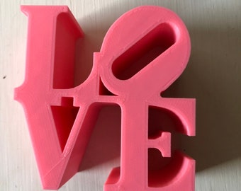 3D printed LOVE sculpture